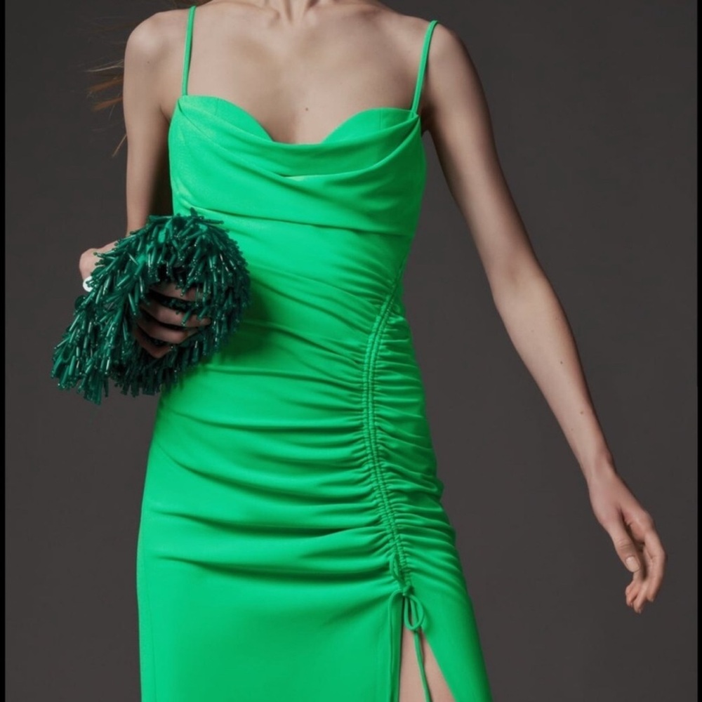 ZARA GREEN MIDI DRESS